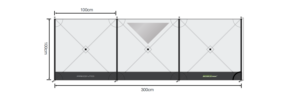 Pronto Compact 3-Panel-Windschutz