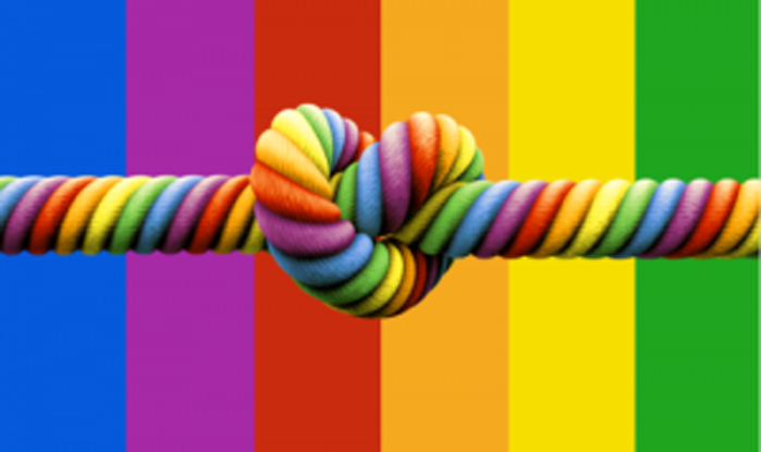 Rainbow knot love knot digitally printed flag 5ft x 3ft high quality with eyelets