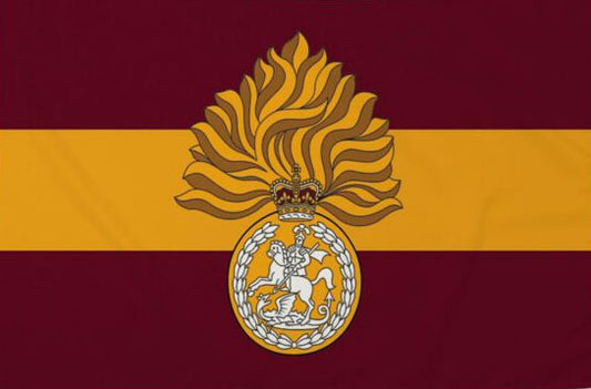 Drapeau du régiment royal des Fusiliers 1,50 x 0,90 m avec oeillets Haute qualité