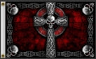 Skull cross gothic goth pirate flag 5x3ft
