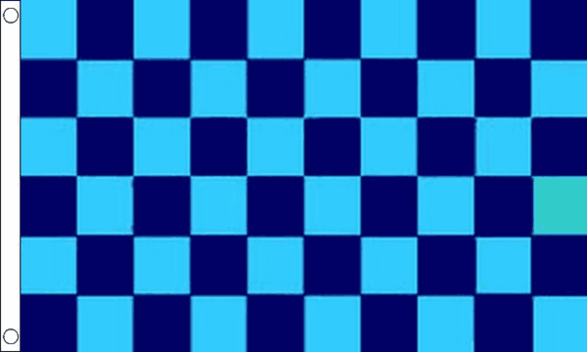 Chequered check flag sky blue navy 5ft x 3ft