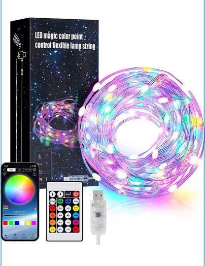 Guirlande lumineuse LED multicolore Spectrum alimentée par USB 10m
