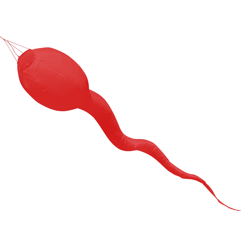 Sperm Tadpole windsock 2.4m red