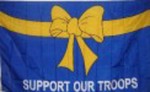 Support our troops flag blue 5ft x 3ft