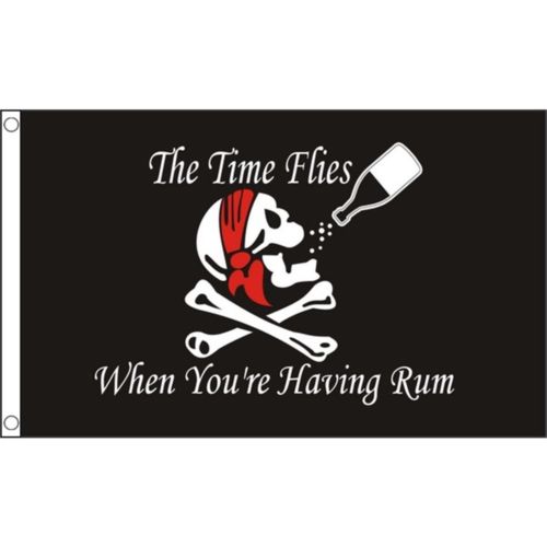 Time flies when you have rum flag 5ft x 3ft