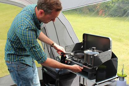 Cuisinière et grill de camping à double brûleur par Outdoor Revolution