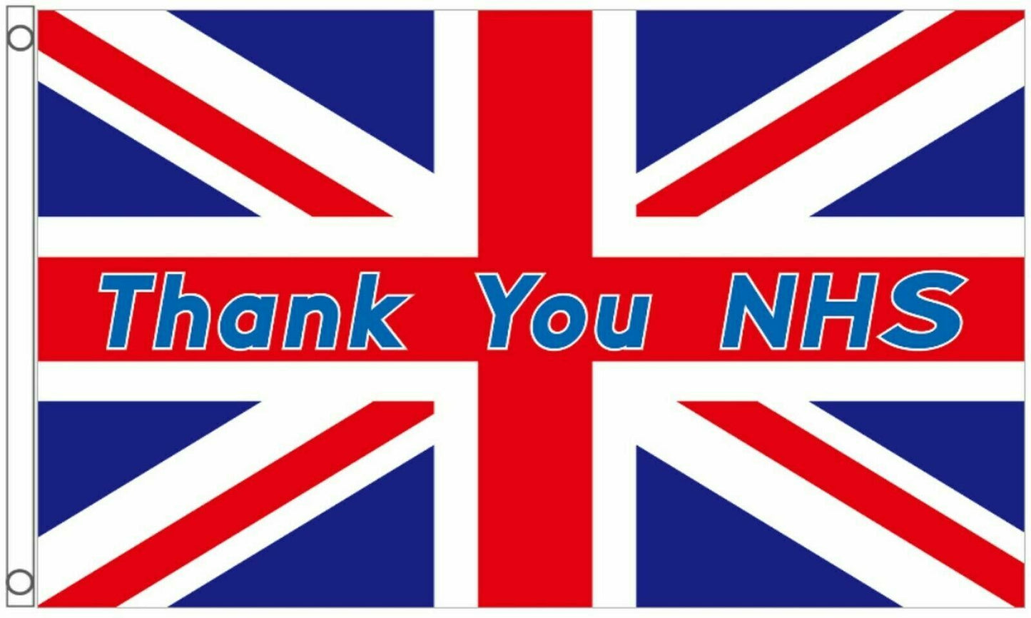 Thank you NHS flag 5ft x 3ft with eyelets