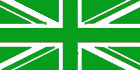 Union Jack - Green / White flag 5ft x3ft