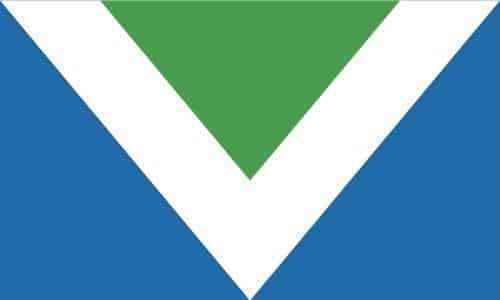 Vegan polyester flag 5ft x 3ft with eyelets