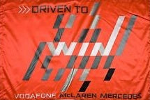 Driven to Win vodafone Mclaren mercedes official flag 5ft x 3ft