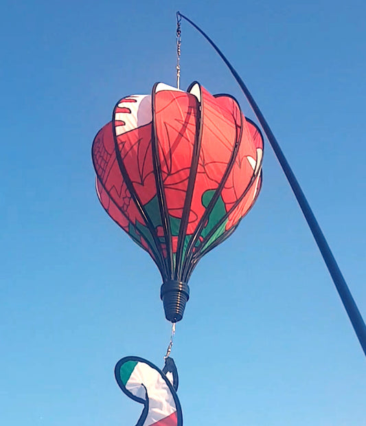 Wales welsh flag hot air balloon windsock