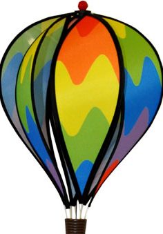 Windspiel im Heißluftballon-Stil mit Wellenmuster von Spirit of Air