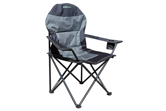 XL-Stuhl mit hoher Rückenlehne in Grau und Schwarz von Outdoor Revolution